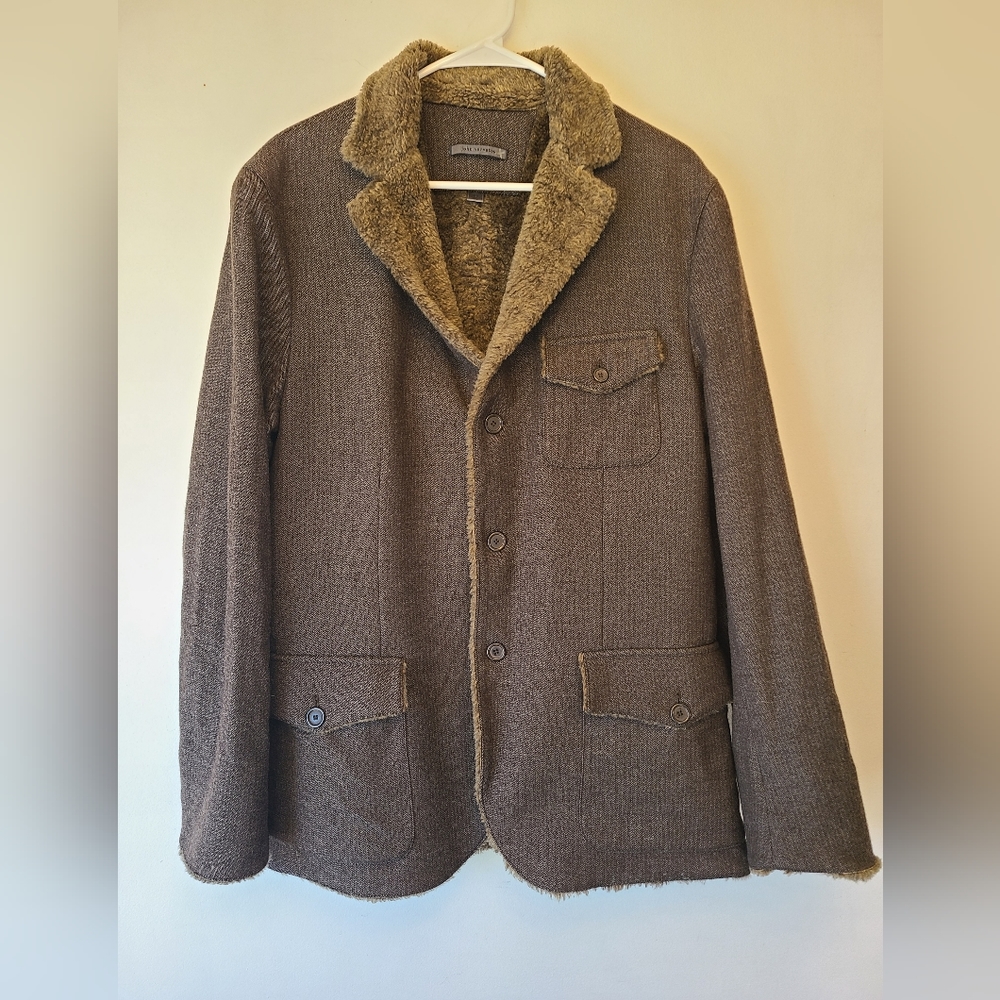 John Varvatos Wool Shearling Coat
